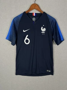 Nike France #6 Pogba 2018/20 Home Football Jersey Shirt Size S Blue - Picture 1 of 7