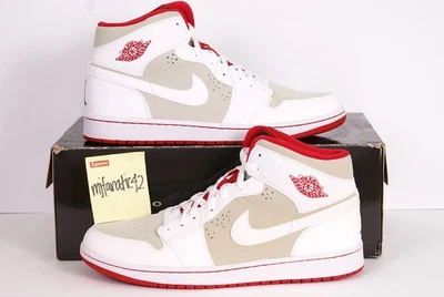 Nike Air Jordan 1 2009 retro Hare Bugs Bunny talla 12 plateado blanco rojo 374454 011 Foto 1 de 4