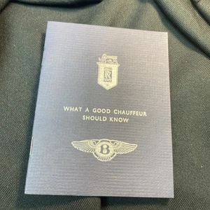 1977 Rolls Royce Bentley What A Good Chauffer Should Know Guide Handbook Booklet - Picture 1 of 7