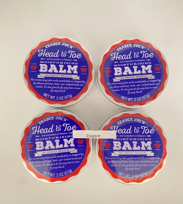 4 Packs Trader Joe's Head to Toe Moisturizing Balm Sealed No Greasy 4 Jars - Image 1 of 3