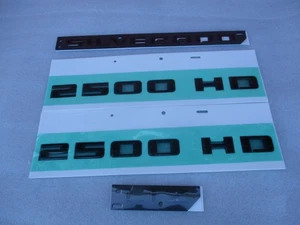 2020-2024 Chevrolet Silverado 2500HD LTZ Gloss Black Emblem Kit 86539804 OEM GM - Picture 1 of 8