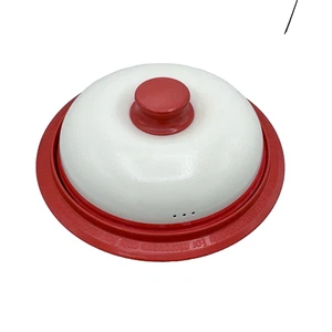 Range Mate Rojo Silicona Microondas Cocina Multiuso Parrilla Vapor Muffin Pan - Imagen 1 de 9