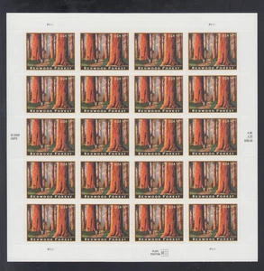 US Stamp #4378 Redwood Forest 2008 Priority Mail Pane of 20 - Picture 1 of 2