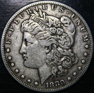 1880 S Morgan Dollar 90% Silber 1 $ US Münze San Francisco Mint - Bild 1 von 2