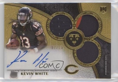 2015 Topps Triple Threads Relics Gold /25 Kevin White #104 Rookie Auto RC - Image 1 of 2