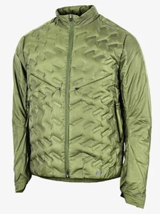 NIKE Therma Fit ADV Repel Down Fill Green Reflective Running Jacket Mens Sz 2XL - Picture 1 of 13