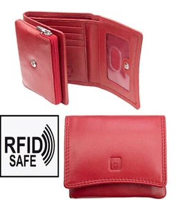 Prime Hide Womens Small Red Leather Purse Pouch Wallet RFID Blocking Boxed New - Picture 1 of 10