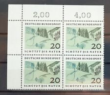Bund 1969 ** Mi 592 Naturschutz 20Pf Eckrandviererblock Ecke oben links (3067)