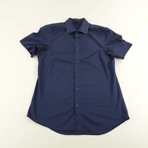 Lululemon Shirt Womens Medium Blue Slim Fit Commission Button Up Performance - Picture 1 of 9