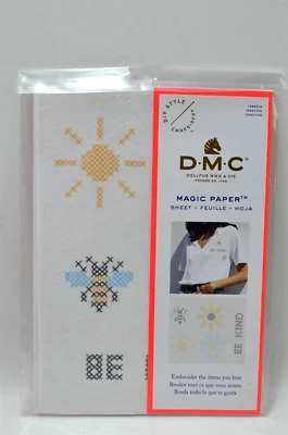 Nuevo D.M.C. 4 camisetas/telas Magic Paper punto de cruz bordado "Sé amable" Foto 1 de 4