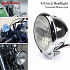 BATES STYLE CHROME BOTTOM MOUNT MOTORCYCLE HEADLIGHT 4.5 INCH FOR HARLEY CHOPPER