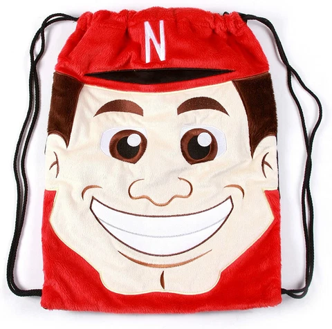 NWT Fabrique Innovations NCAA Mascot Backpack Nebraska Cornhuskers Cinch Bag Cover