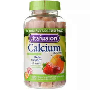 VitaFusion Calcium 500 mg Dietary Supplement Gummies Natural Fruit and Cream - Picture 1 of 9