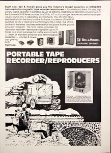 1977 Bell & Howell Insrumentation Tape Recorders Print Ad Military Submarine - Picture 1 of 1