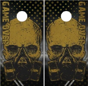 Game Over Skull Apocolypse Cornhole Wrap Bag Toss Skin Decal Sticker Wraps - Picture 1 of 1