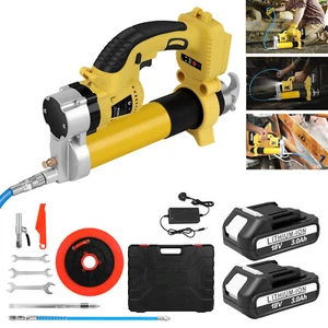 8000PSI Electric Cordless Grease Gun Kit with 2X Battery + LED Light, Charger - Picture 1 of 15