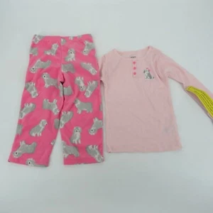 Carters Toddler Girls 2 Piece Pink Pajama Set 2T NWT $24 - Picture 1 of 6