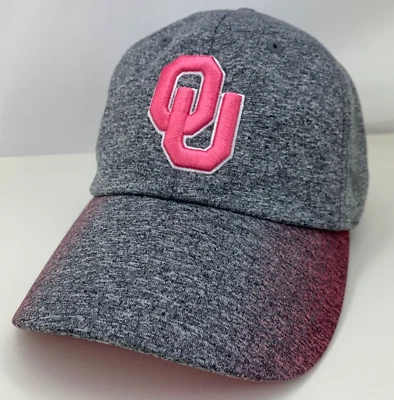 Oklahoma OU Sooners Hat Ladies Pink & Gray Heathered Adjustable Baseball Cap TOW - Image 1 of 4