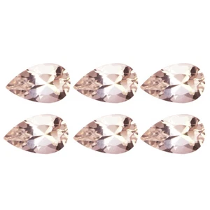 2.64Ct (6Pcs) Lot Best Pear Cut 7 x 4 mm 100% Natural Pink Morganite - Bild 1 von 5