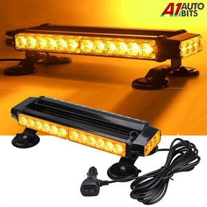 15" LED Roof Recovery Light Bar Amber Warning Flashing Magnetic Beacon 12v 24v - Picture 1 of 11