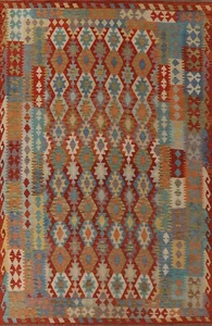Alfombra Kilim reversible color pastel color pastel tamaño habitación 8'x12' - Imagen 1 de 9