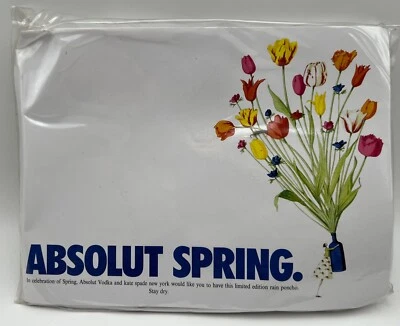 Poncho de lluvia Absolut Vodka Spring - Kate Spade Designer edición limitada, 1999 Foto 1 de 4