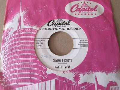 RAY STEVENS CHICKIE-CHICKIE WAH WAH & CRYING GOODBYE 45 CAPITOL PROMO Rockabilly - Image 1 of 4