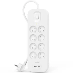 Überspannungsschutz-Steckdosenleiste 900J 8x AC EU 1x USB-C PD 1x USB-A Belkin - Bild 1 von 7