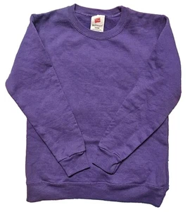 Hanes Ecosmart Purple Girls Crewneck Sweater Size M - Picture 1 of 4