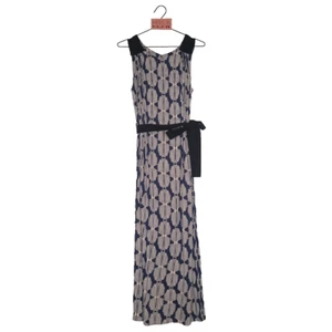 Vestido Largo Hoss Intropia Pequeño Estampado Azul Marino Blanco Jersey Boda Invitado Preciado - Imagen 1 de 9