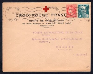 FRANCE 1946 Red Cross Cover to Switzerland - Picture 1 of 2