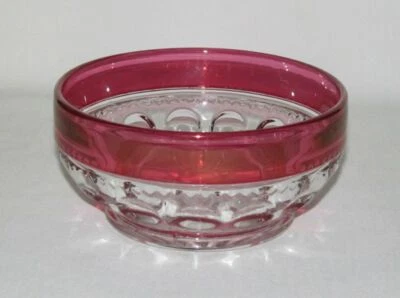 U.S. Glass KINGS CROWN Ruby Stained Round Finger Bowl (Double Flashed) - Image 1 of 2