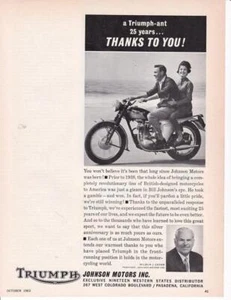 1963 Triumph Thunderbird Motorcycle Print-Ad - Picture 1 of 1