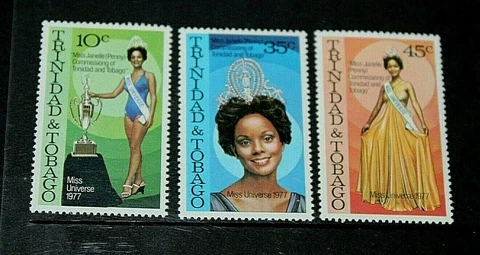 TRINIDAD & TOBAGO 1978 MISS UNIVERSE  ISSUES IN SET OF 3   FINE M/N/H Cover