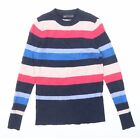 Marks and Spencer Womens Multicoloured Round Neck Striped Viscose Pullover Jumpe