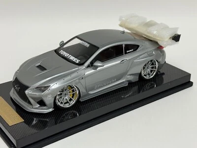1/18 Toyota Lexus RC Pandem Liberty Walk Argento, Ruote Argento Base In Carbonio - Immagine 1 di 4