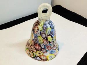 Campana de vidrio italiana vintage Millefiori arte de Murano bastones de vidrio campana de mano - Imagen 1 de 7