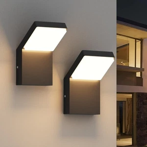 Outdoor Wall Sconce Modern LED Porch Wall Lights Black Exterior Lighting Fixt... - Picture 1 of 8