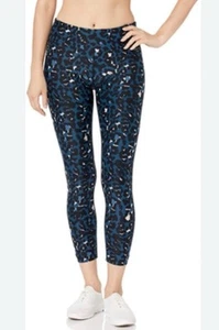 #6047. Calvin Klein Performance Yoga Pants. Blue/Black Animal Print. Size S NWT - Picture 1 of 12