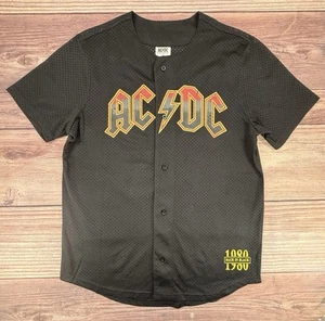 AC/DC 1980 Back In Black Tour Rock Band Hells Bells Baseball Style Jersey Medium - Picture 1 of 10