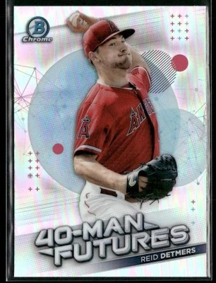 2021 Bowman Chrome Reid Detmers 40-Man Futures #FMF-9 Los Angeles Angels - Image 1 of 2