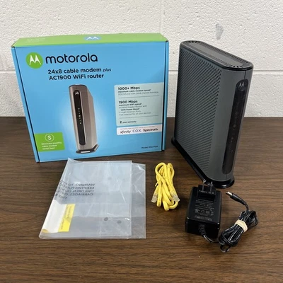 Motorola MG7700 AC1900 Dual-Band DOCSIS 3.0 Cable Modem WiFi Router In Box - Image 1 of 4