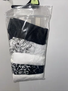 F&F Briefs Knickers Size 14 5 Pairs F&F Bundle Black White New Tags - Picture 1 of 5