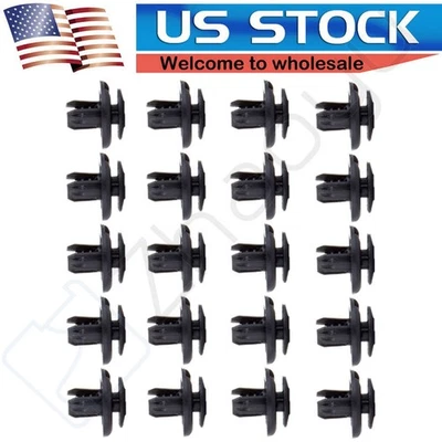 20 peças de prendedores pretos de náilon retentor de para-lama clipes de carro para Acura #91512-SX0-003 - Imagem 1 de 4