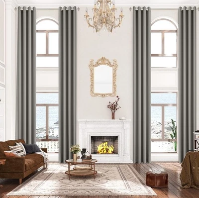 2 Panels Blackout Curtains 16ft/ 52 x 192 Inch Long for High Ceiling Living Room - Image 1 of 4