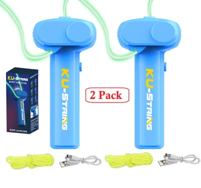 2 PACK Lasso String Shooter Loop Toy Handheld Zip Rope Launcher Propeller Toy US - Image 1 of 4