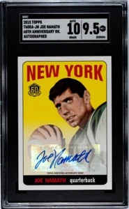 2015 Topps Joe Namath SGC 9.5 MINT+ 60th Anniversary Rookie Autograph AUTO Jets - Picture 1 of 1