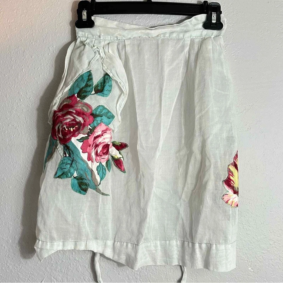 Vintage 50s Apron Skirt, Cottagecore, Coastal Grandma, OSFM - Image 1 of 4