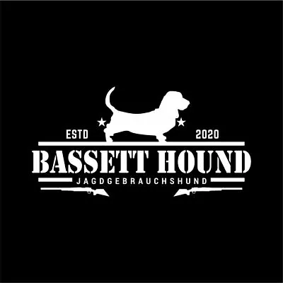 Basset Hound Aufkleber Auto Hund Jäger Jagd Pointer Sticker Jagdgebrauchshund - Bild 1 von 4