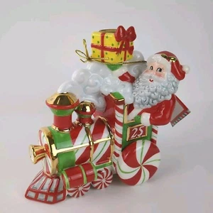 Radko "Letters to Santa" Train Engine Candle Holder Christmas Holiday Decor Rare - Picture 1 of 13